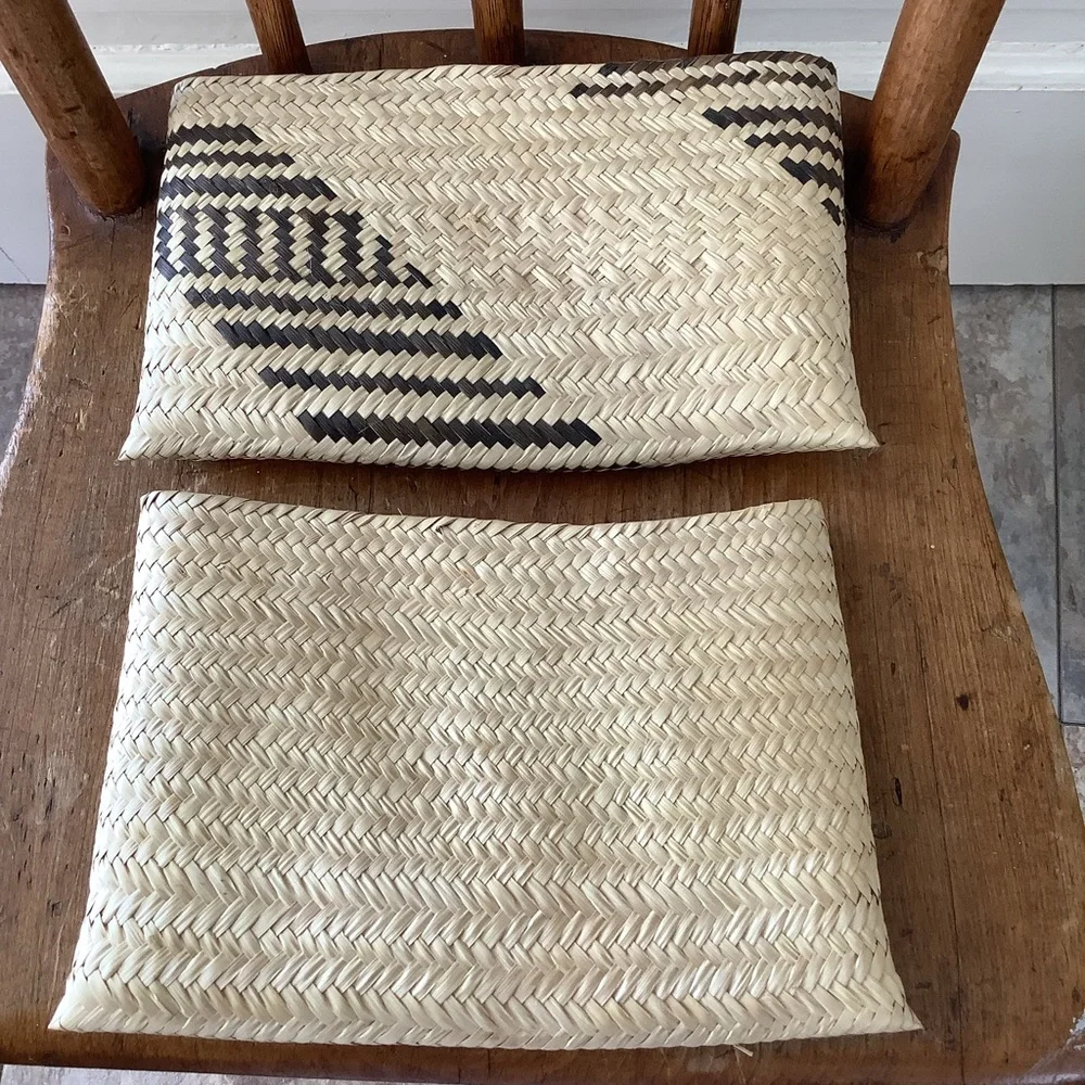 Pair of Vintage Woven Wall Basket Pockets